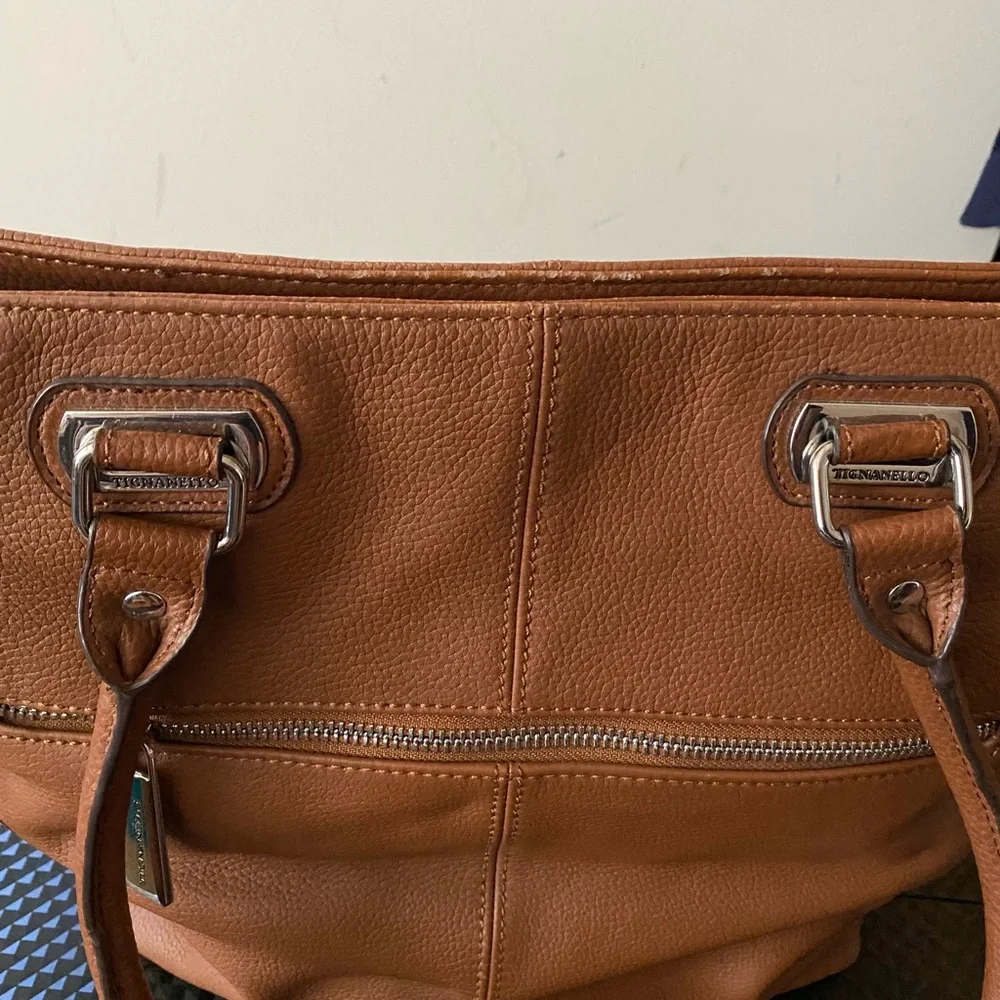 Tignanello Leather Shoulder Brown/Tan - Picture 3 of 6